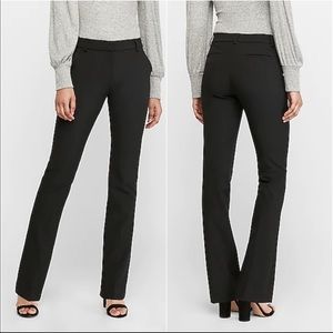 Express Columnist Long Mid Rise Pants Black - Stretch 0R/Regular Barely Bootcut